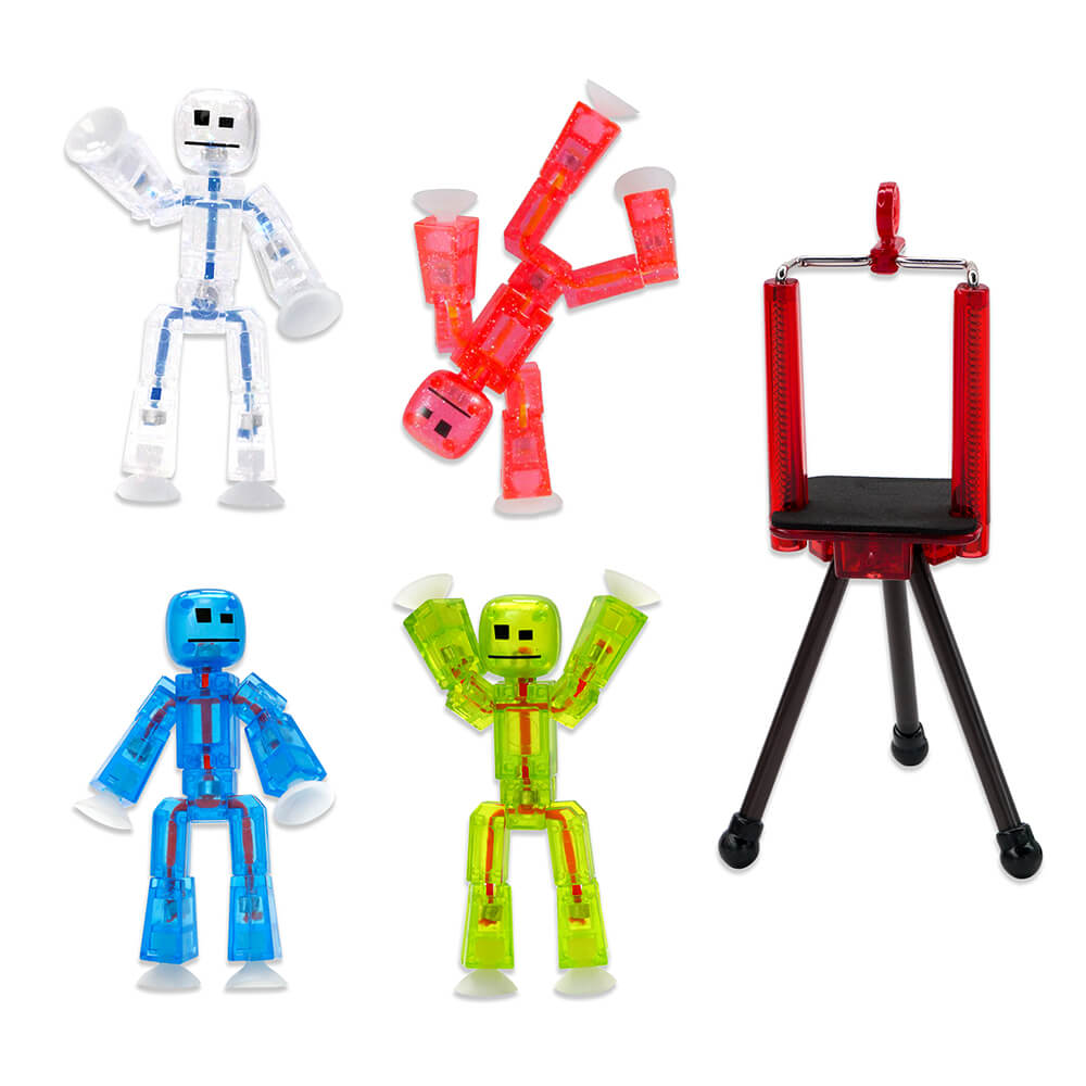 Stikbot 4 Clear Pack with Tripod