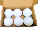 Blank White Ball Ornaments Compatible with Treemendous Tree and Gift Box Ornament Decorators: 6 Count Refill