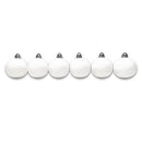 Blank White Ball Ornaments Compatible with Treemendous Tree and Gift Box Ornament Decorators: 6 Count Refill