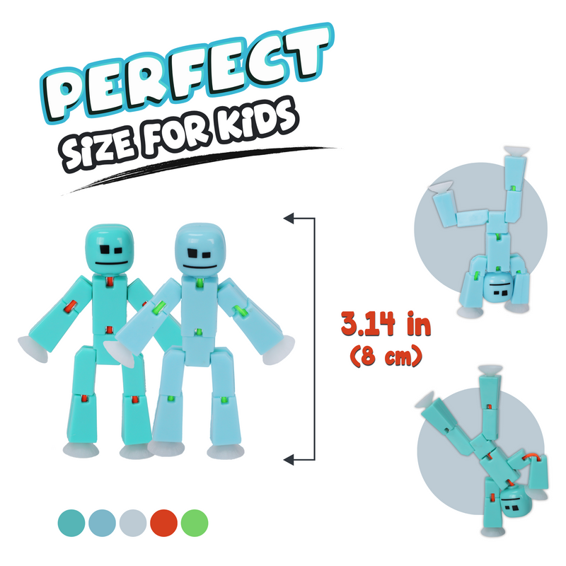 StikBot Pastel 8 Pack: Color Your Stop Motion World!