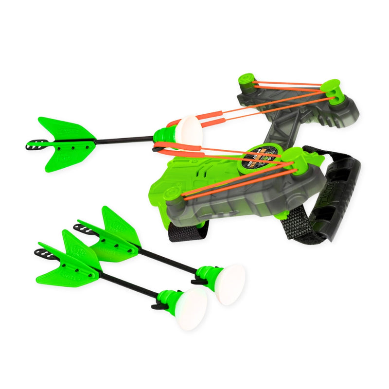 Air Hunterz Wrist Bow Green - Includes 1 Wrist Bow and 3 Suction Cup Arrows, Launches Arrows Up to 45 ft