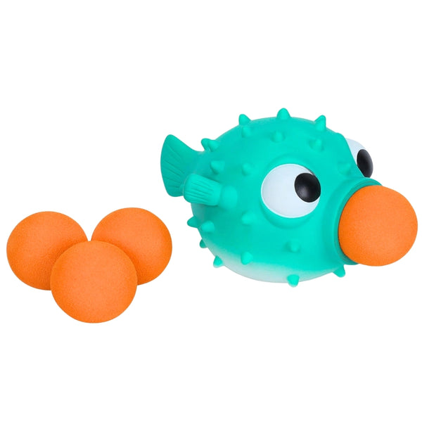 Puffer Fish Popper Toy – Launches 4 Foam Balls up to 0.5 Meters