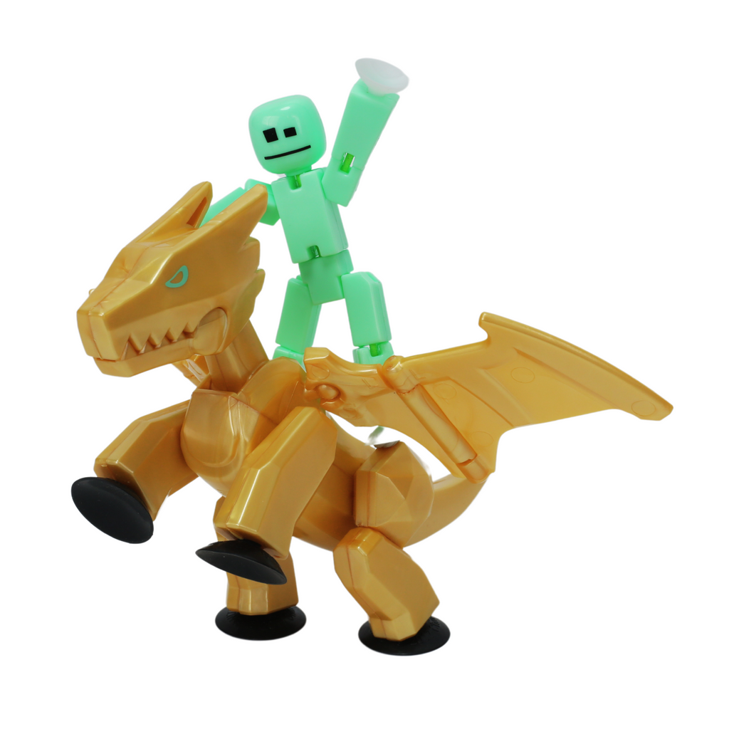 Mini Stickbot StikBot Gold Scorch Mega Monster & Mint StikBot Duo
