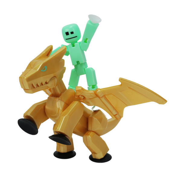 StikBot & Mega Monster Pack – Exclusive Mint Green StikBot + Gold Scorch