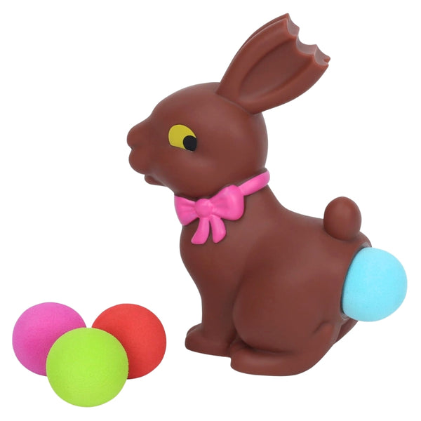 Chocolate Bunny Popper Toy – Launches 4 Foam Balls up to 0.5 Meters