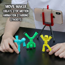 StikBot 8 Solid Colors | Stop Motion Animation Kit + Tripod