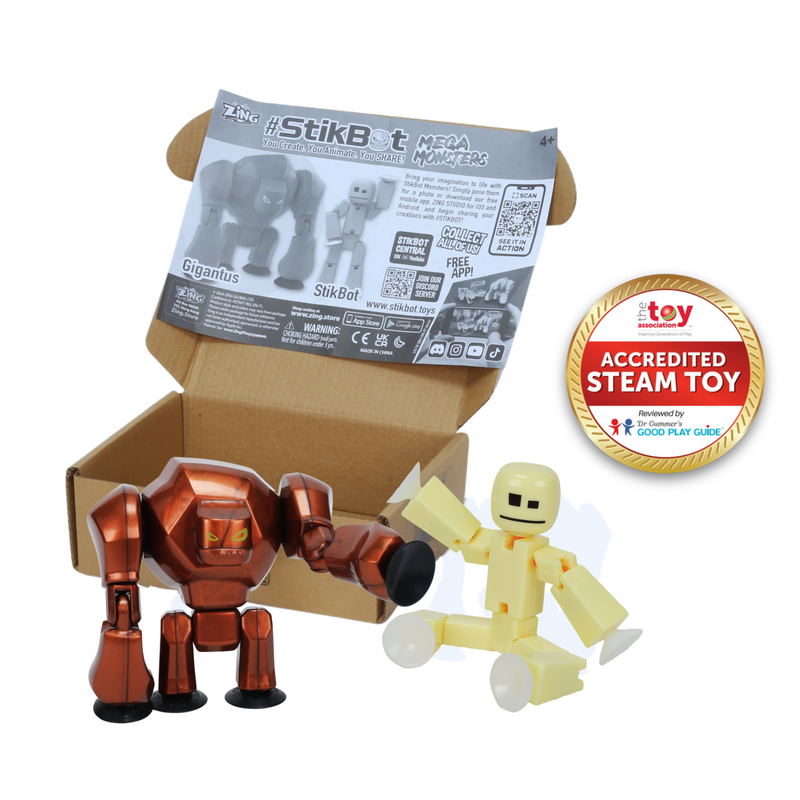 StikBot & Mega Monster – Exclusive Butter Yellow StikBot + Bronze Gigantus