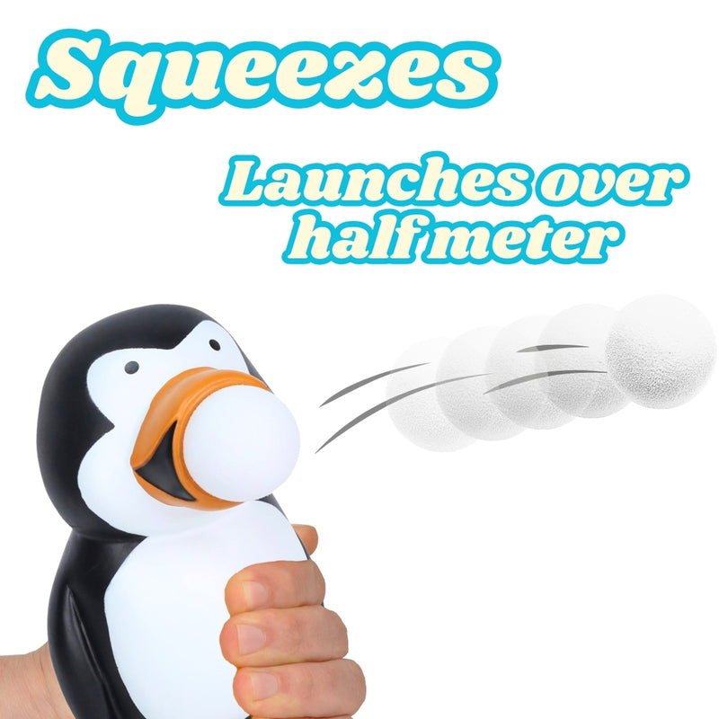 Penguin Popper Toy – Launches 4 Foam Balls up to 0.5 Meters