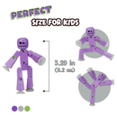 StikBot Silver Cerberus Mega Monster & Lavender StikBot Duo