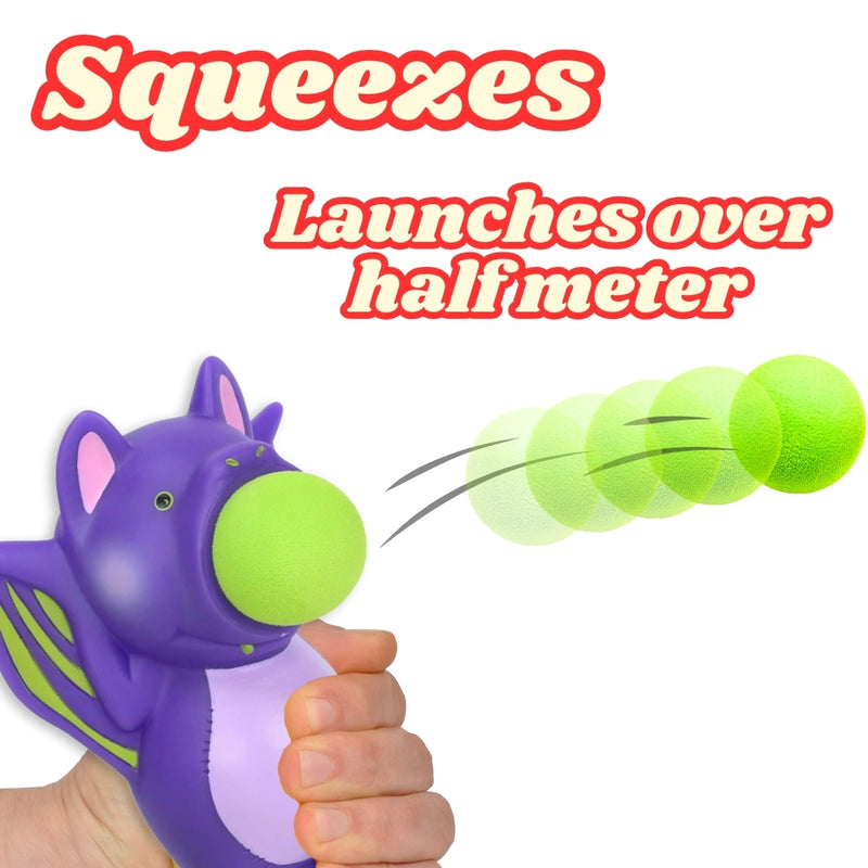 Spooky Bat Popper Toy – Launches 4 Foam Balls up to 0.5 Meters