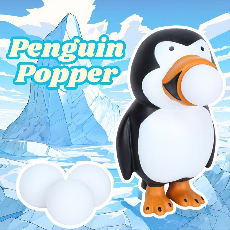 Penguin Popper Toy – Launches 4 Foam Balls up to 0.5 Meters