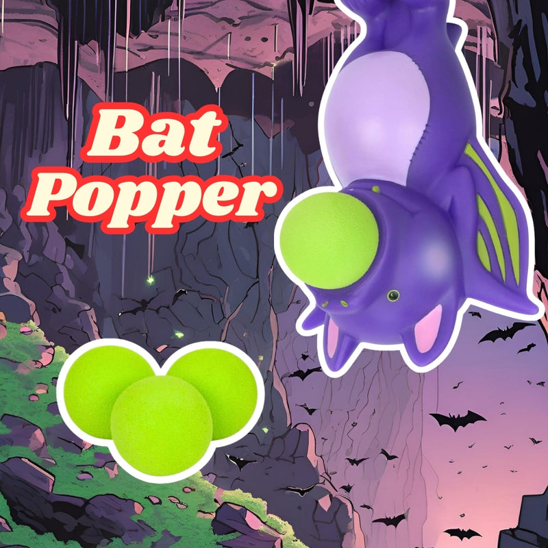 Spooky Bat Popper Toy – Launches 4 Foam Balls up to 0.5 Meters