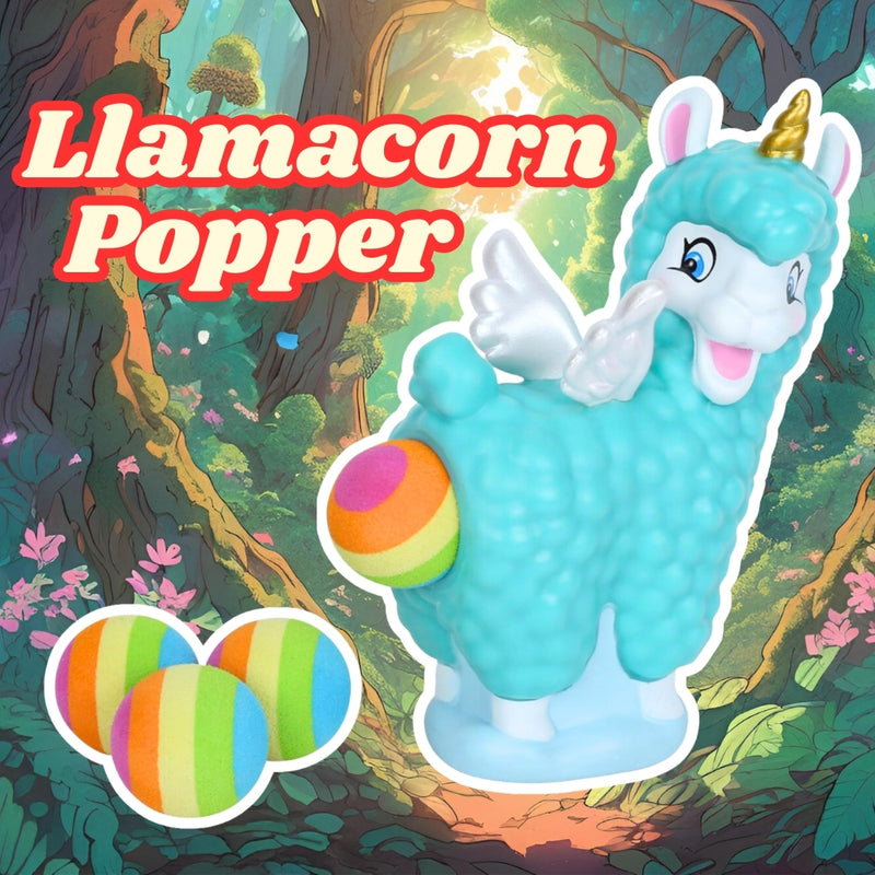 Llamacorn Popper Toy – Launches 4 Foam Balls up to 0.5 Meters