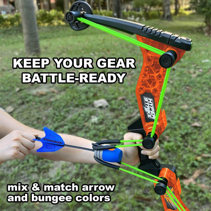 HyperStrike Bow - 2 Pairs of Bungee and 4 Arrows