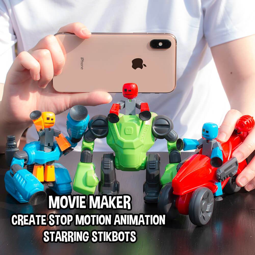 Mini Stickbot StikBot MegaBot 3-Pack | Stop Motion Animation Figures