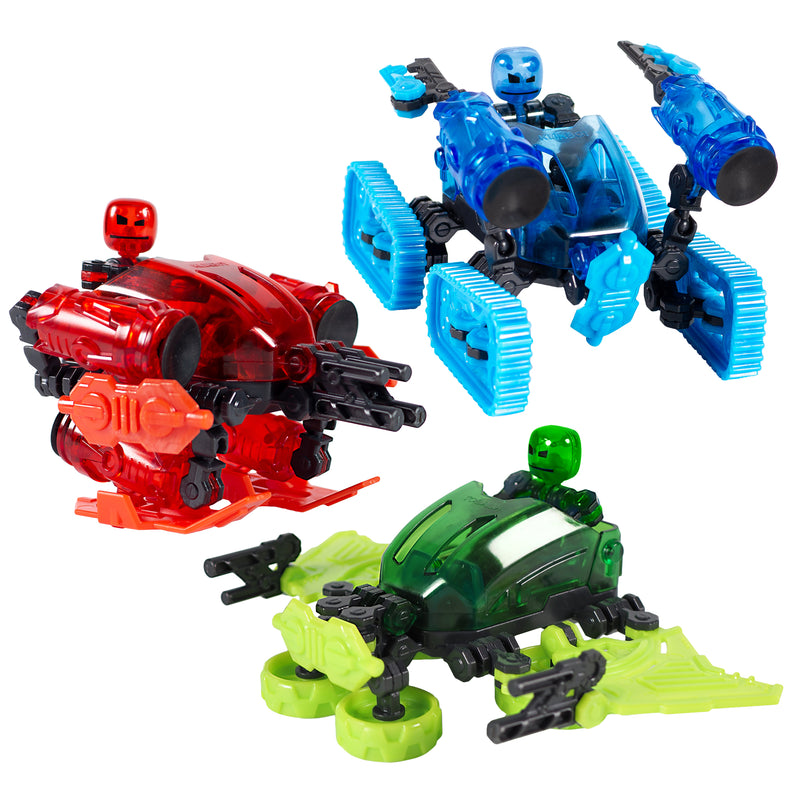 Klikbot Megabot 3-Pack | Includes 3 Transforming Robot Vehicles + 3x matching Klikbot
