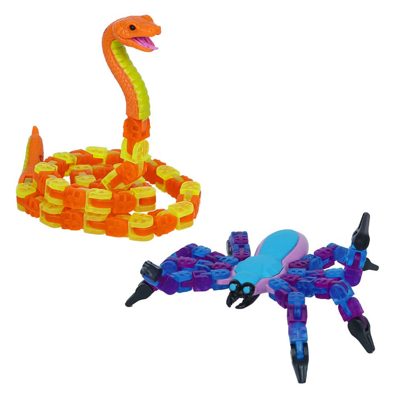 Klixx Creaturez Combo Spider Python Click Fidget Fun Klixx creaturez combo spider python click fidget fun