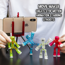 StikBot 4 Clear Pack + Tripod | Stop Motion Starter Kit