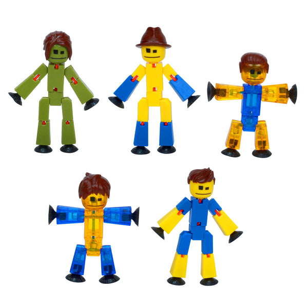 StikBot Special Family Pack - 5 StikBots and 1 Set of Hair