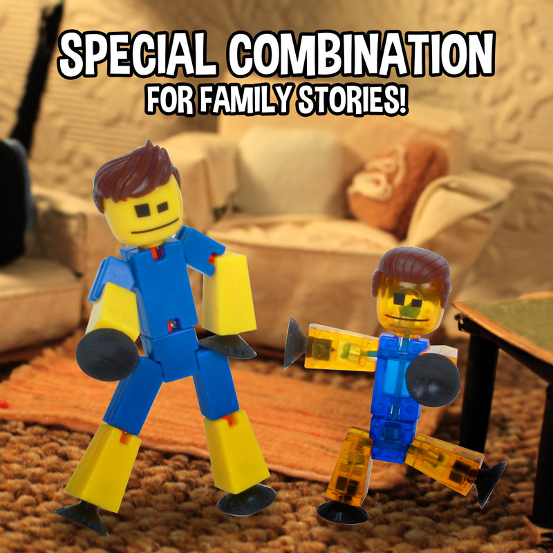 StikBot Special Family Pack - 5 StikBots and 1 Set of Hair