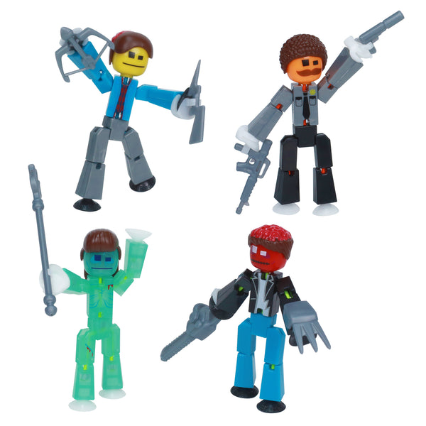 StikBot Zombie Pack: 4 StikBots, 1 Set of Hair and 1 Set of Accessories