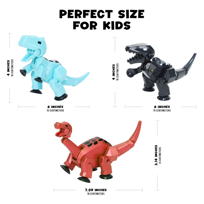 StikBot Mega Dino 3-Pack | T-Rex, Bronto, Carnotaurus Set