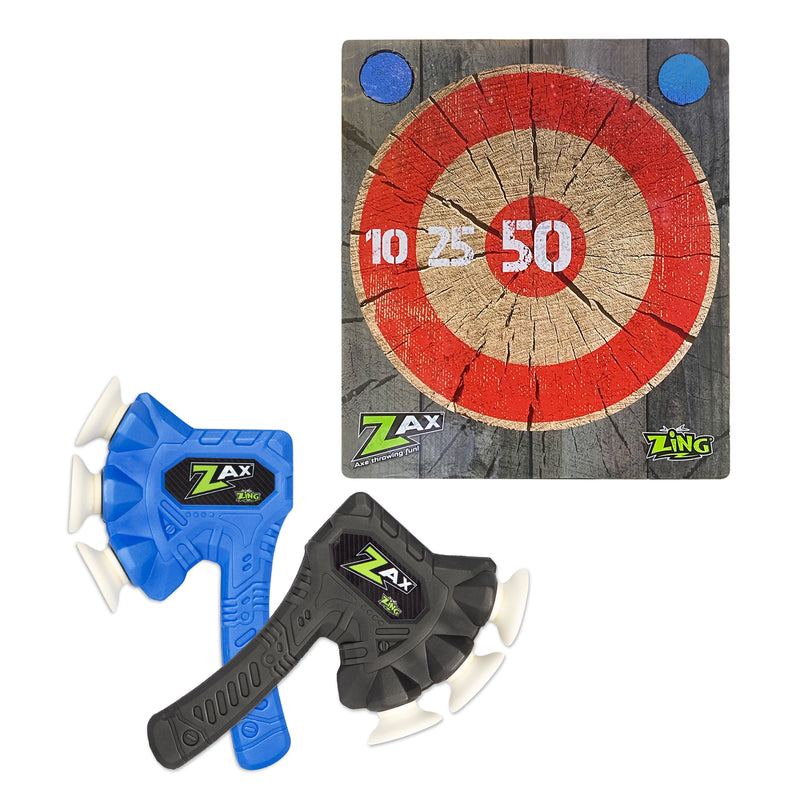 Zax, Soft and Safe Foam Throwing Axes, Includes 2 Zaxes and 1 Target. Age 8+