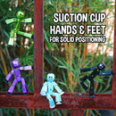 StikBot Dual Pack Solid Ice Blue + Solid Black Sparkle -  Collectible Stop Motion Figures