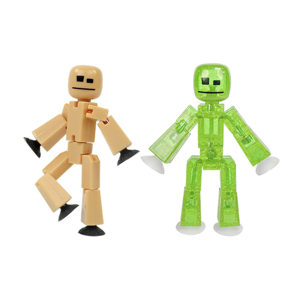 Stikbot Dual Pack - Sand and Clear Light Green Sparkle