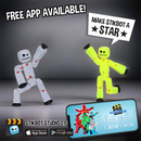 StikBot Dual Pack — Yellow Highlighter and Cookies & Cream | Stop Motion Figures