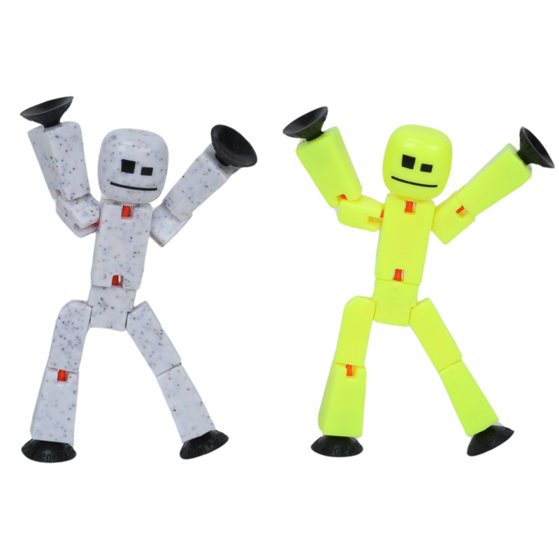 Stikbot Dual Pack — Yellow Highlighter and Cookies & Cream | Stop Motion Figures