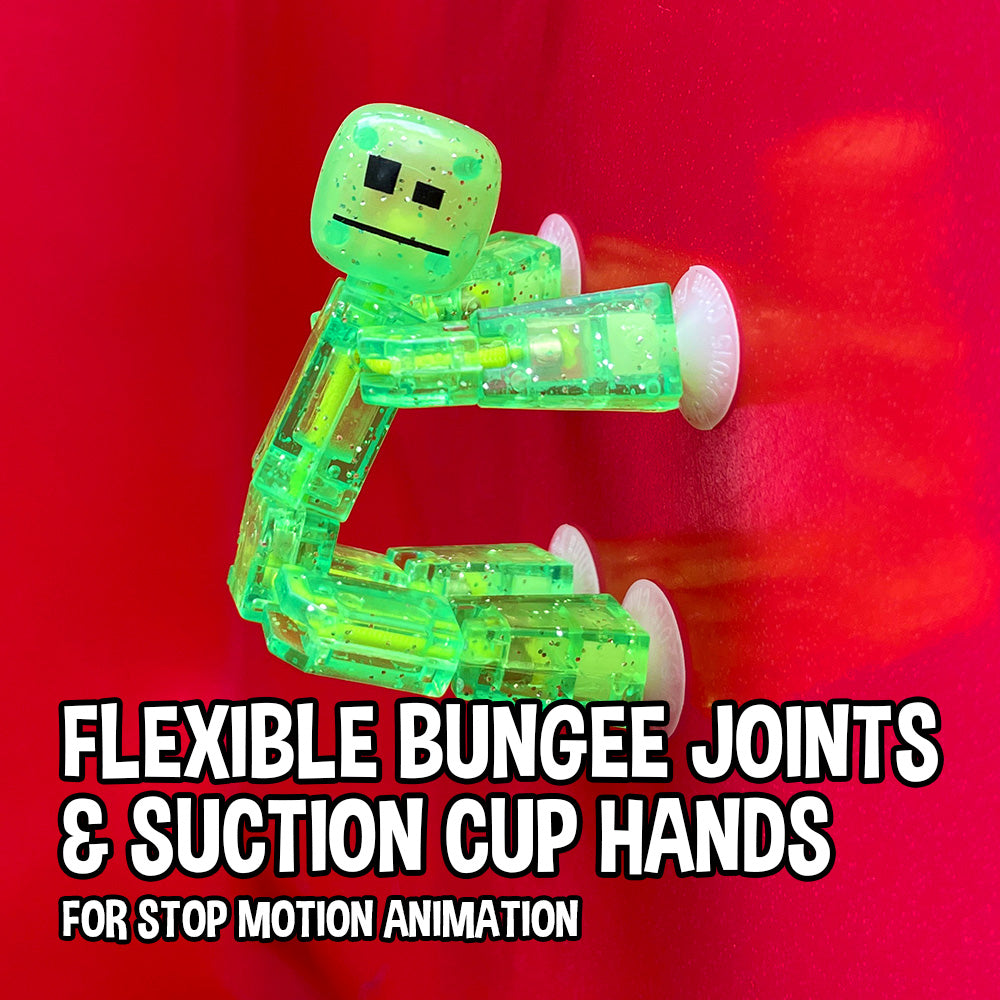 Stikbot Dual Pack — Sand and Clear Light Green Sparkle | Stop Motion F