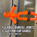 StikBot Dual Pack — Red Orange and Metallic Blue | Stop Motion Figures