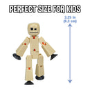 StikBot Dual Pack — Sand and Clear Light Green Sparkle | Stop Motion Figures