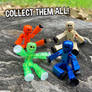 StikBot Dual Pack — Sand and Clear Light Green Sparkle | Stop Motion Figures