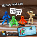 StikBot Dual Pack — Sand and Clear Light Green Sparkle | Stop Motion Figures