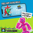 StikBot Clear 8-Pack + Tripod | Animation Starter Set