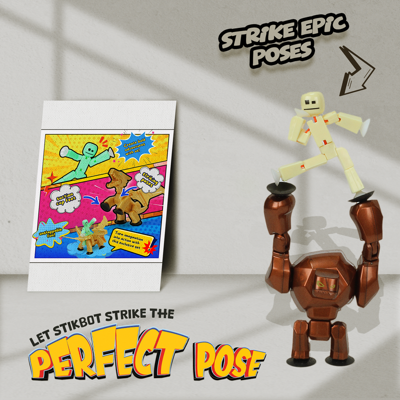 StikBot & Mega Monster – Exclusive Butter Yellow StikBot + Bronze Gigantus